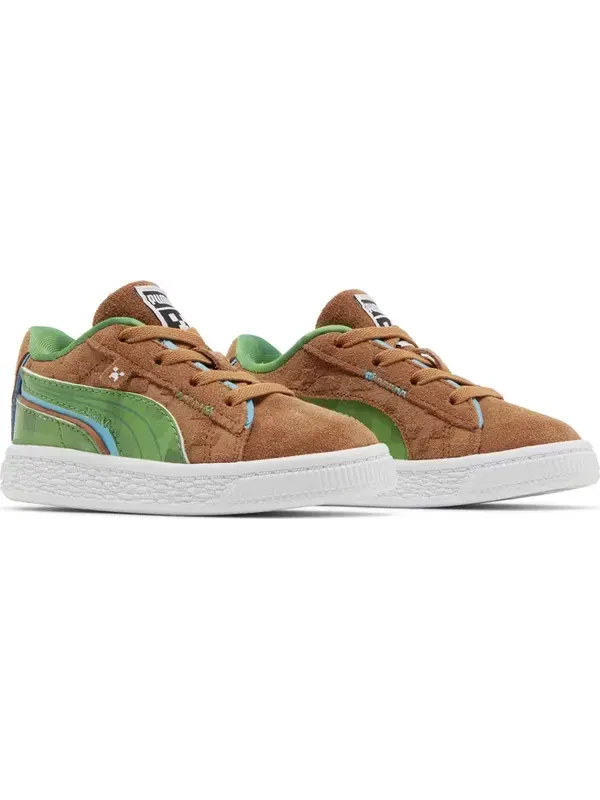 Кроссовки x minecraft suede 'grass block' Puma — изображение 2 из 4, коричневый/зеленый