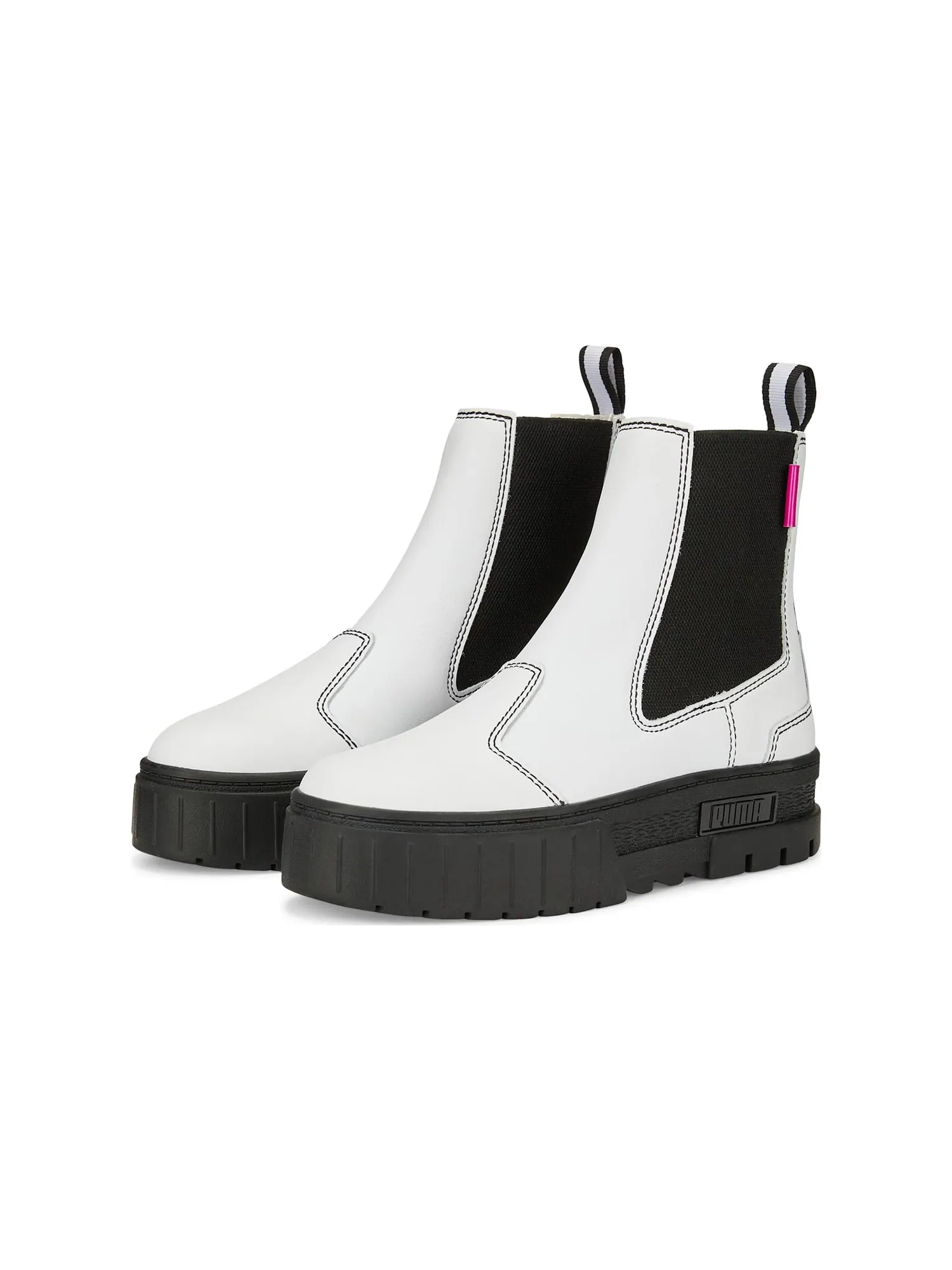 Кроссовки (WMNS) PUMA Mayze Pop Chelsea Boots 'White Black' — изображение 3 из 6, белый
