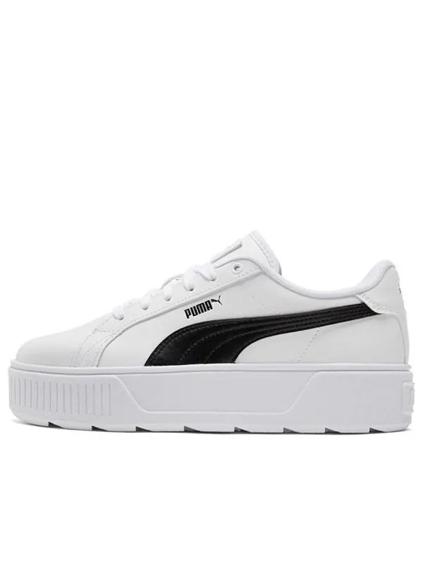 Кроссовки karmen leather 'white black' Puma — изображение 1 из 4, белый/черный