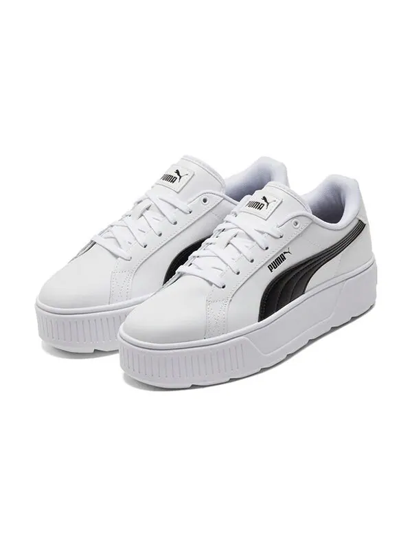 Кроссовки karmen leather 'white black' Puma — изображение 3 из 4, белый/черный