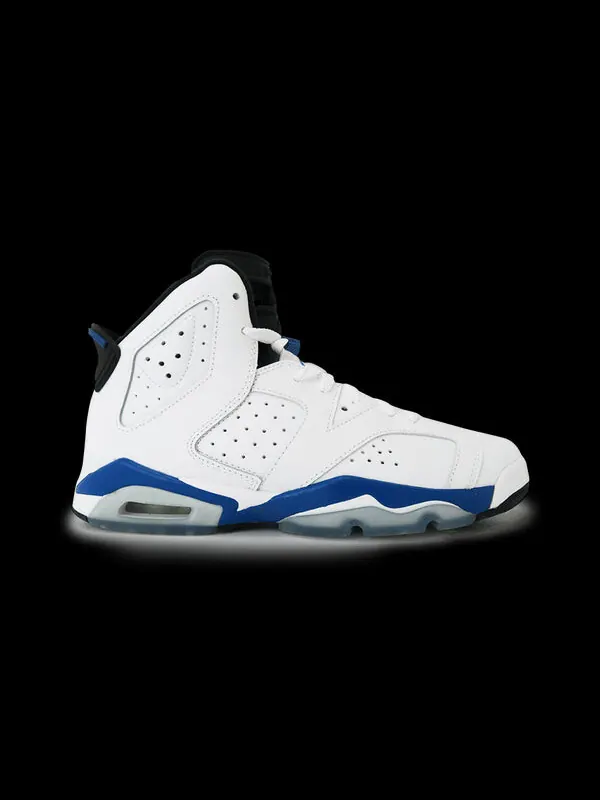 Кроссовки 6 ретро Air Jordan — изображение 2 из 4, белый/синий-черный