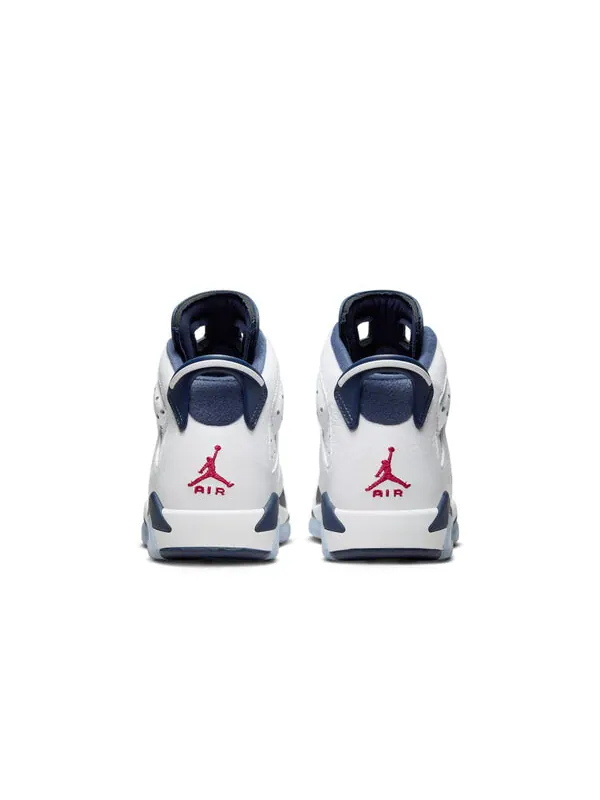 Кроссовки 6 ретро Air Jordan — изображение 4 из 4, белый/темно-синий