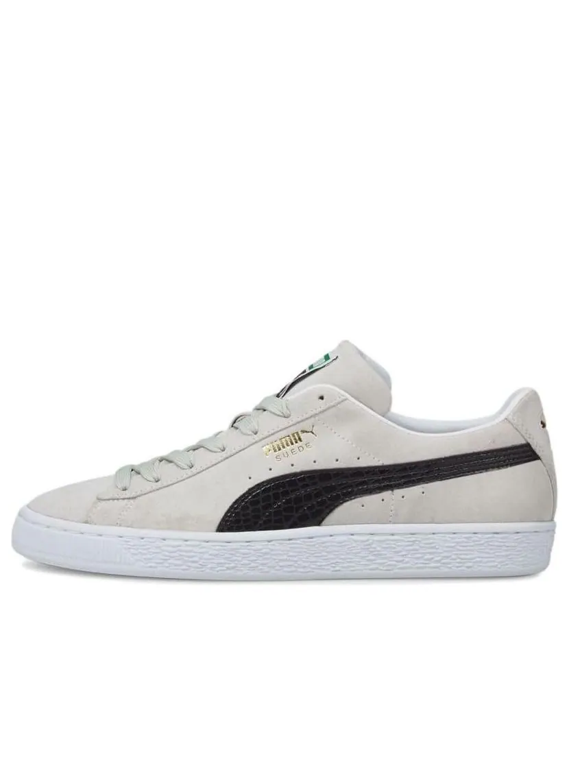 Кеды PUMA Suede Croc Retro Casual Skateboarding Shoes Unisex Gray White — изображение 1 из 5, серый