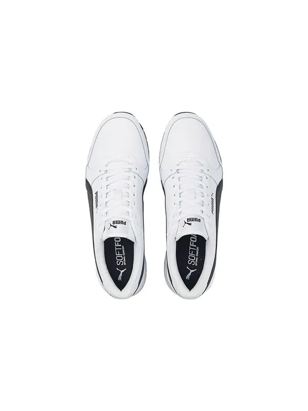 Кроссовки st runner v3 leather 'white black' Puma — изображение 3 из 4, белый/черный