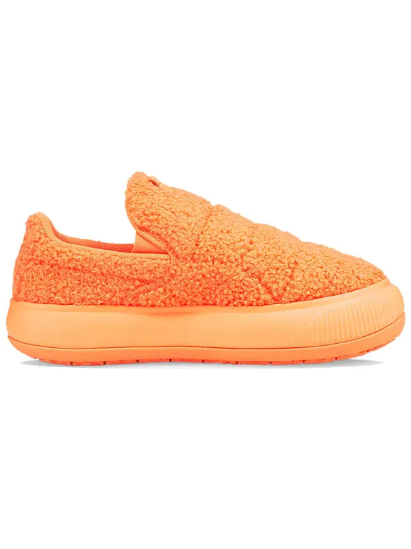 Кроссовки suede mayu slip-on 'teddy - neon citrus' Puma — изображение 2 из 4, оранжевый