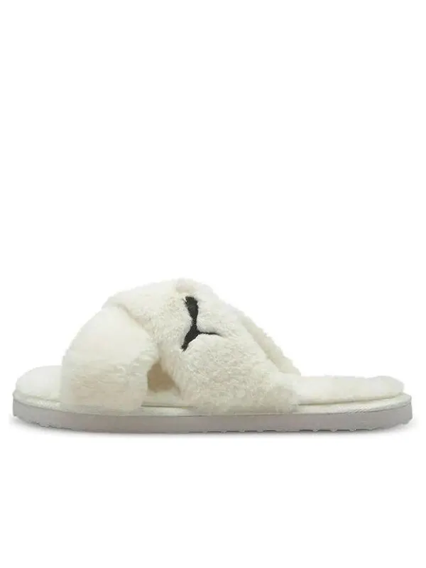 Тапочки fluff x strap slide 'whisper white' Puma — изображение 1 из 4, белый