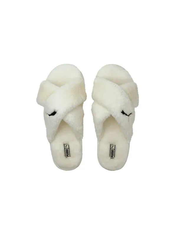 Тапочки fluff x strap slide 'whisper white' Puma — изображение 4 из 4, белый