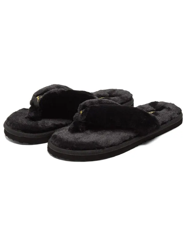 Тапочки fluff flip slide 'black team gold' Puma — изображение 3 из 4, черный