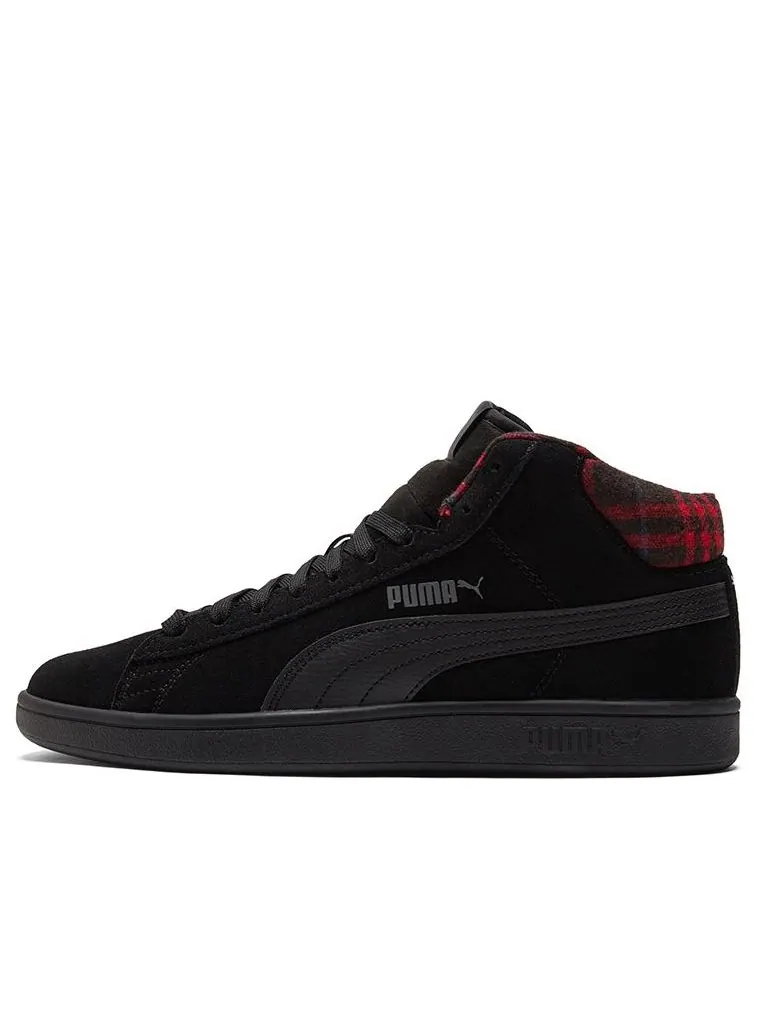 Кеды PUMA Smash v2 Mid WTR 'Plaid - Black' — изображение 1 из 5, черный