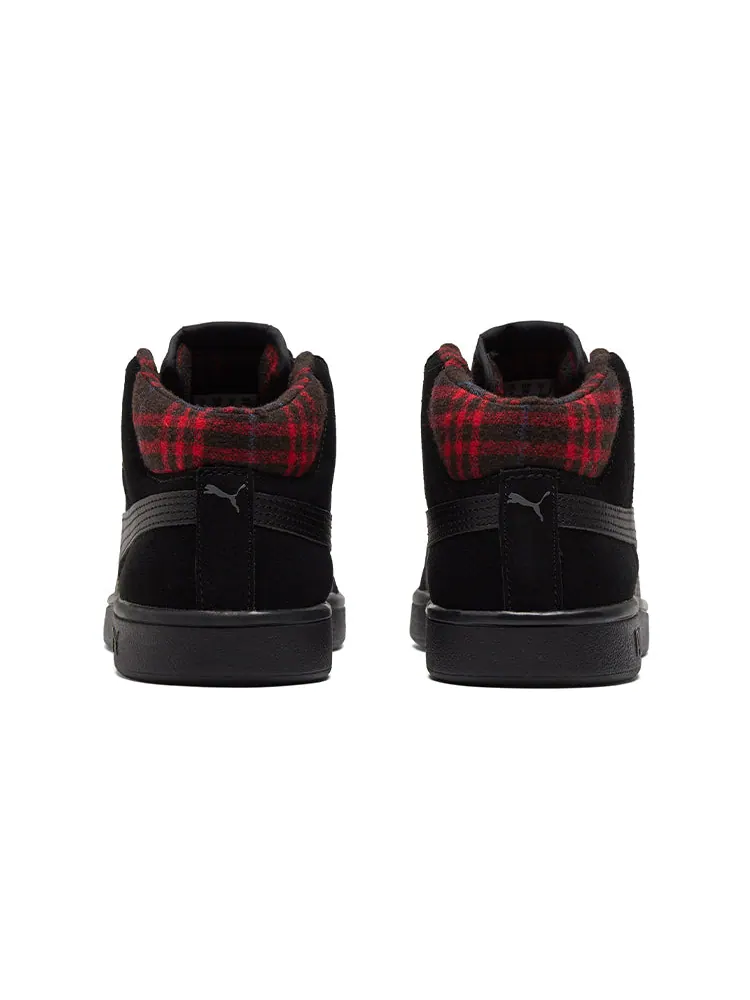 Кеды PUMA Smash v2 Mid WTR 'Plaid - Black' — изображение 4 из 5, черный
