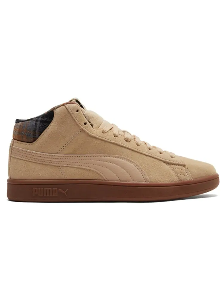 Кеды PUMA Smash v2 Mid WTR 'Plaid - Pebble' — изображение 2 из 4, хаки