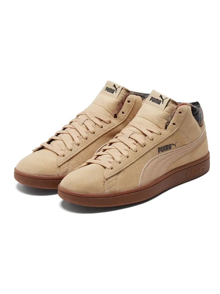 Кеды PUMA Smash v2 Mid WTR 'Plaid - Pebble' — изображение 3 из 4, хаки