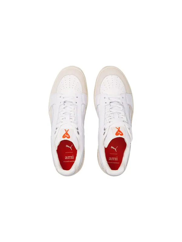 Кроссовки ami x slipstream low 'white pristine' Puma — изображение 3 из 4, белый/серый/красный