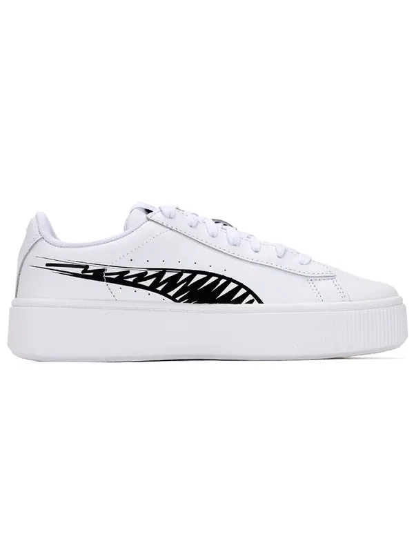 Кроссовки vikky stacked l sketch sneakers white/black Puma — изображение 2 из 4, белый/черный
