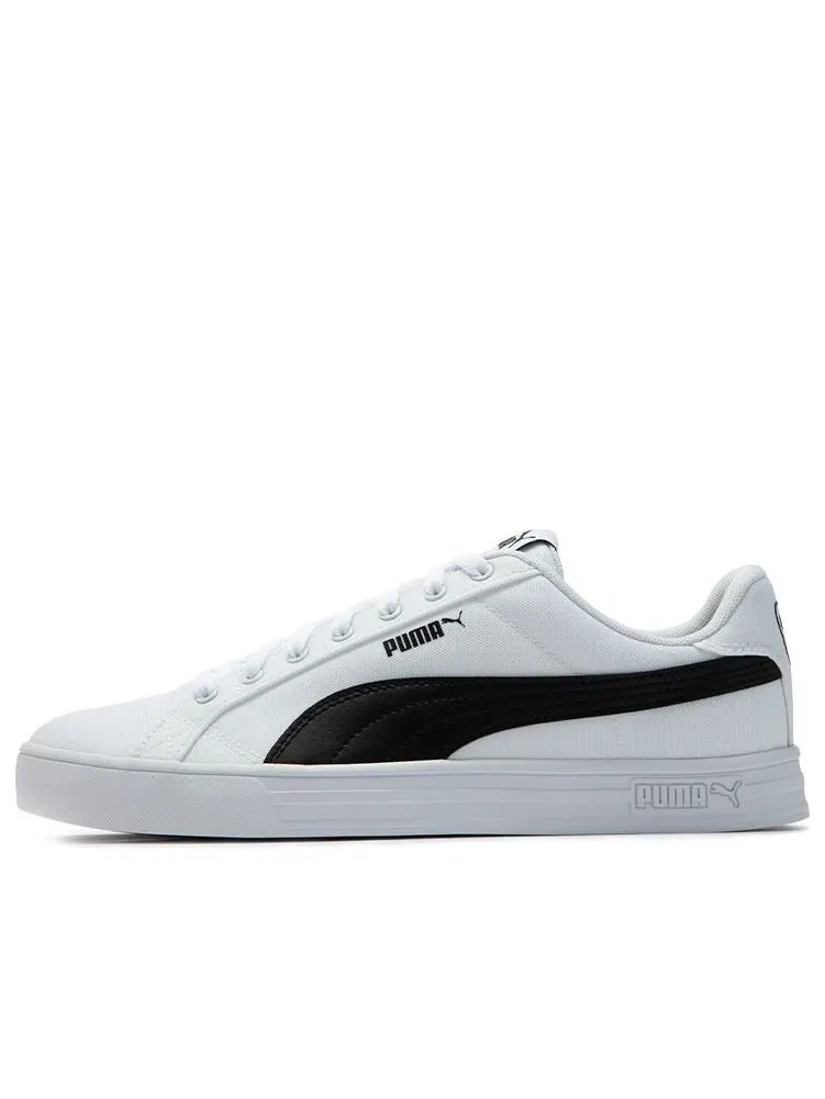 Кеды PUMA Smash Vulc Retro Casual Skateboarding Shoes Unisex White Black Shoe 'White Black' — изображение 1 из 5, черный