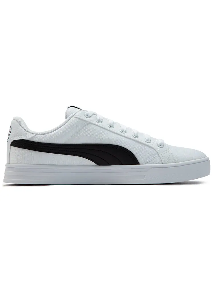 Кеды PUMA Smash Vulc Retro Casual Skateboarding Shoes Unisex White Black Shoe 'White Black' — изображение 2 из 5, черный