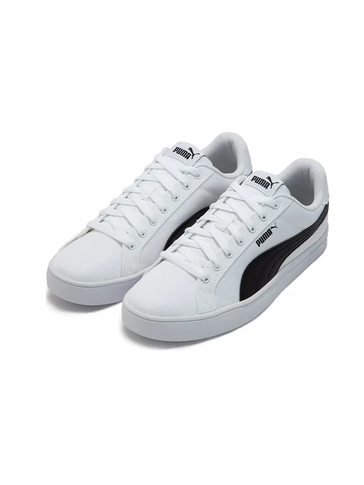 Кеды PUMA Smash Vulc Retro Casual Skateboarding Shoes Unisex White Black Shoe 'White Black' — изображение 3 из 5, черный