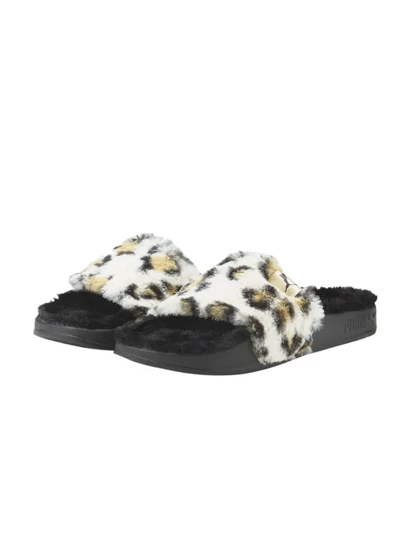 Тапочки leadcat 2.0 'faux fur leopard' Puma — изображение 2 из 4, белый/черный