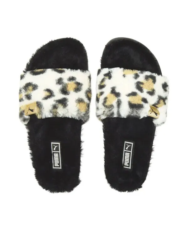 Тапочки leadcat 2.0 'faux fur leopard' Puma — изображение 4 из 4, белый/черный