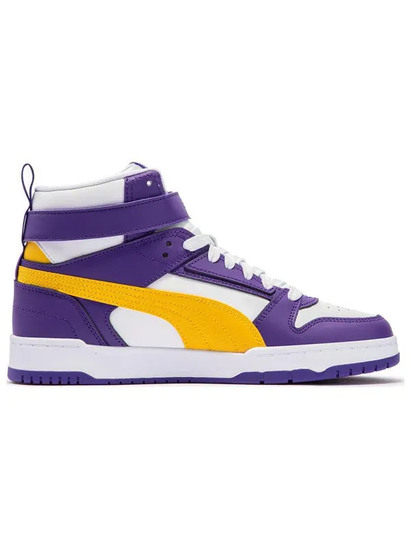 Кроссовки PUMA RBD Game 'White Purple Yellow' — изображение 2 из 4, белый/фиолетовый/желтый
