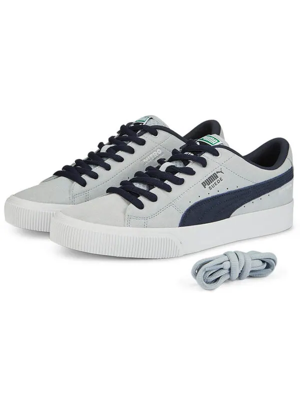 Кроссовки suede skate nitro 'platinum grey parisian night' Puma — изображение 3 из 4, серый/синий/белый