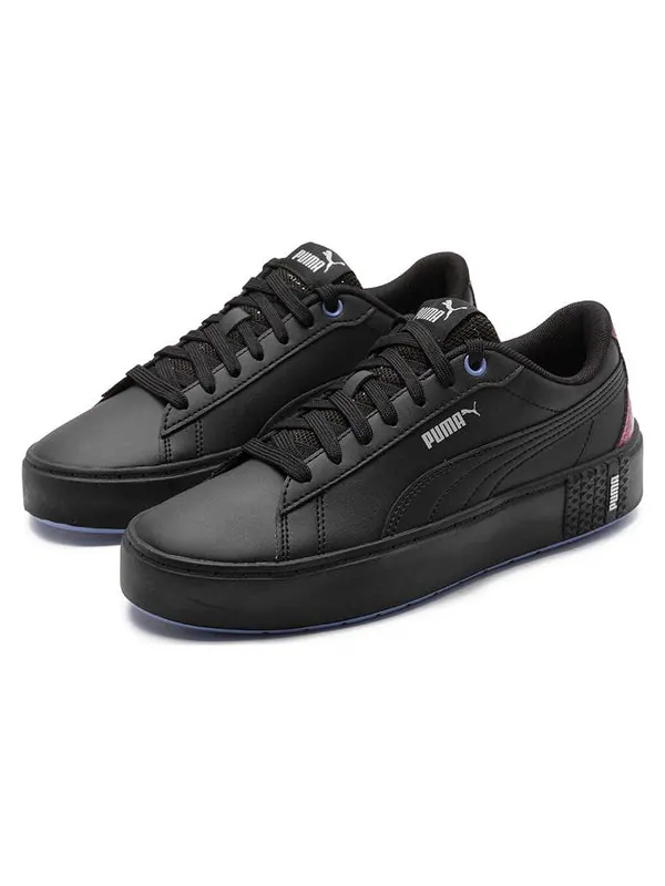 Кроссовки smash platform v2 night out 'black' Puma — изображение 3 из 4, черный/фиолетовый