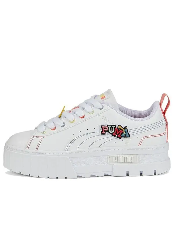 Кроссовки mayze 'pierced - white multi' Puma — изображение 1 из 4, белый/красный