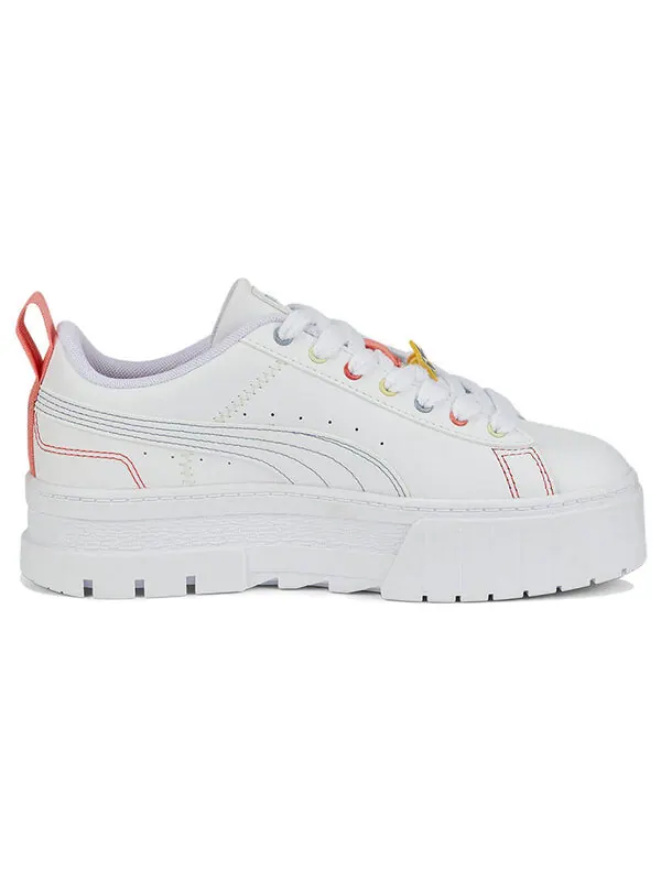Кроссовки mayze 'pierced - white multi' Puma — изображение 2 из 4, белый/красный