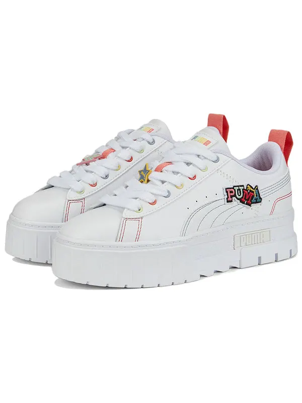 Кроссовки mayze 'pierced - white multi' Puma — изображение 3 из 4, белый/красный