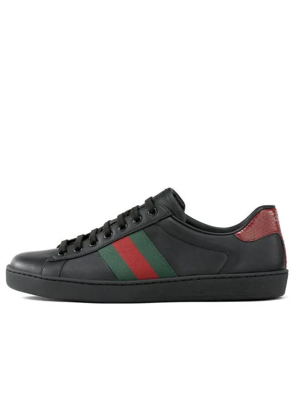 Кроссовки ace leather 'black' Gucci — изображение 1 из 4, черный