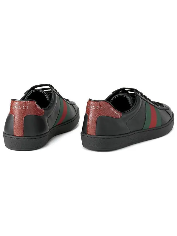 Кроссовки ace leather 'black' Gucci — изображение 4 из 4, черный