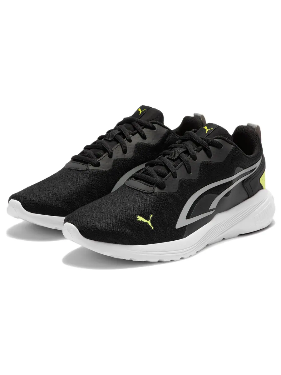 Беговые кроссовки PUMA All-Day Active In Motion 'Black Green' — изображение 3 из 4, черный