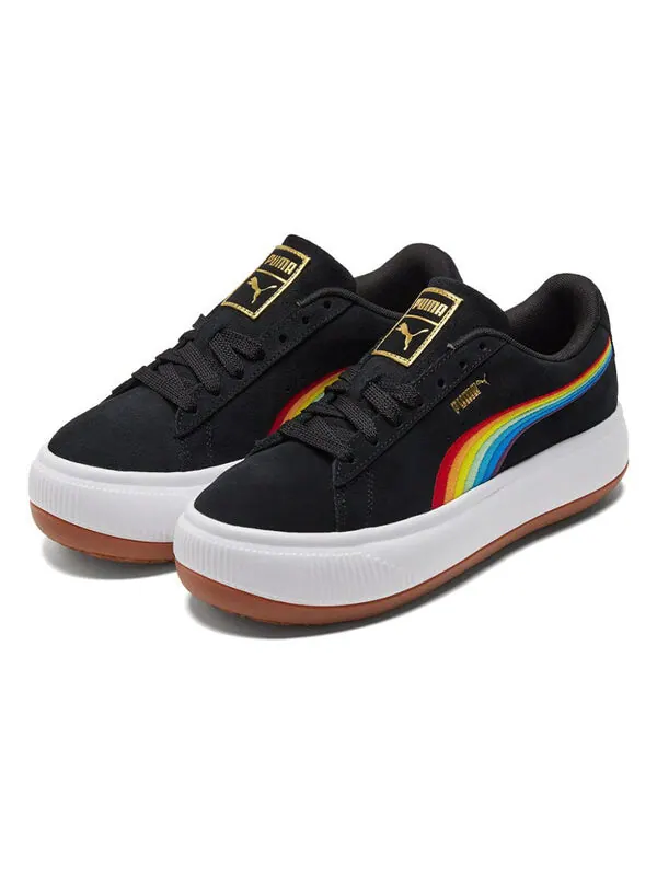 Кроссовки suede mayu 'rainbow - black' Puma — изображение 3 из 4, черный