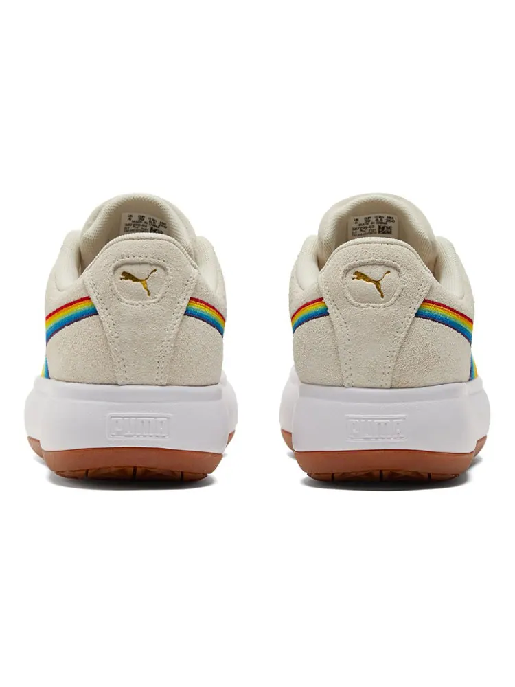 Кеды (WMNS) PUMA Suede Mayu 'Rainbow - Whisper White' — изображение 4 из 6, бежевый