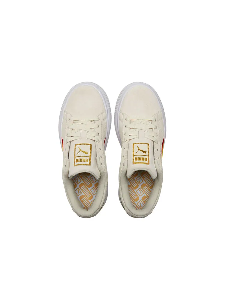 Кеды (WMNS) PUMA Suede Mayu 'Rainbow - Whisper White' — изображение 5 из 6, бежевый