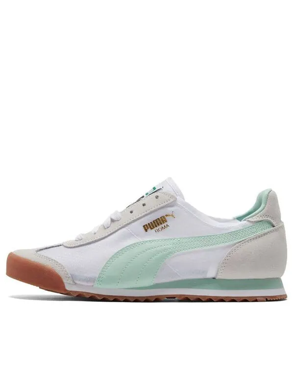 Кроссовки roma og 'white mist green' Puma — изображение 1 из 4, белый/зеленый