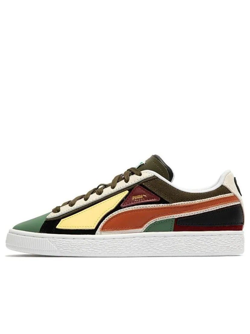 Кеды PUMA Suede 'Layers - Deep Olive Warm Chestnut' — изображение 1 из 6, зеленый