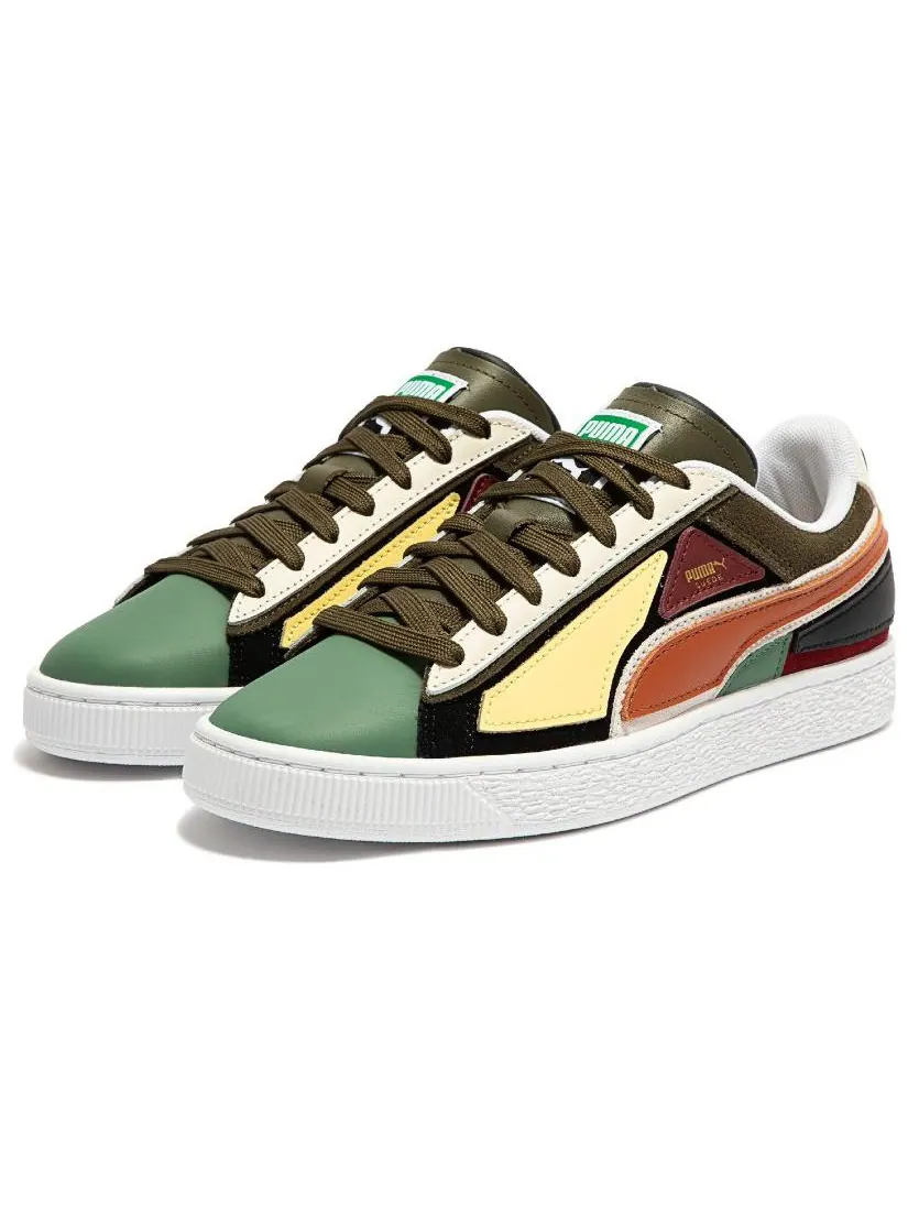 Кеды PUMA Suede 'Layers - Deep Olive Warm Chestnut' — изображение 3 из 6, зеленый