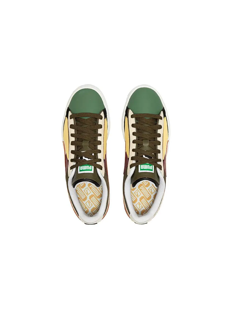Кеды PUMA Suede 'Layers - Deep Olive Warm Chestnut' — изображение 4 из 6, зеленый
