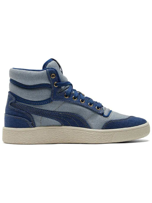 Кроссовки ralph sampson mid 'dark denim' Puma — изображение 2 из 4, синий/белый