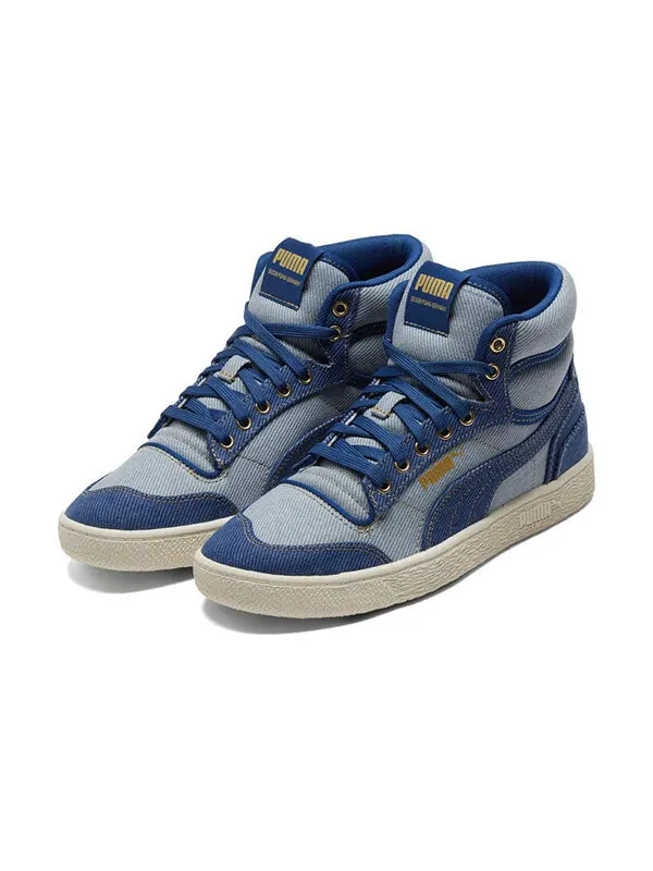 Кроссовки ralph sampson mid 'dark denim' Puma — изображение 3 из 4, синий/белый