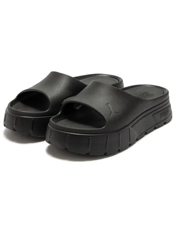Тапочки mayze stack injex 'triple black' Puma — изображение 3 из 4, черный