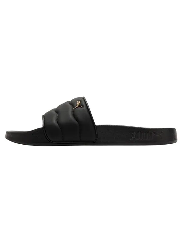 Тапочки lead cat 2.0 puffy 'black metallic gold' Puma — изображение 2 из 4, черный