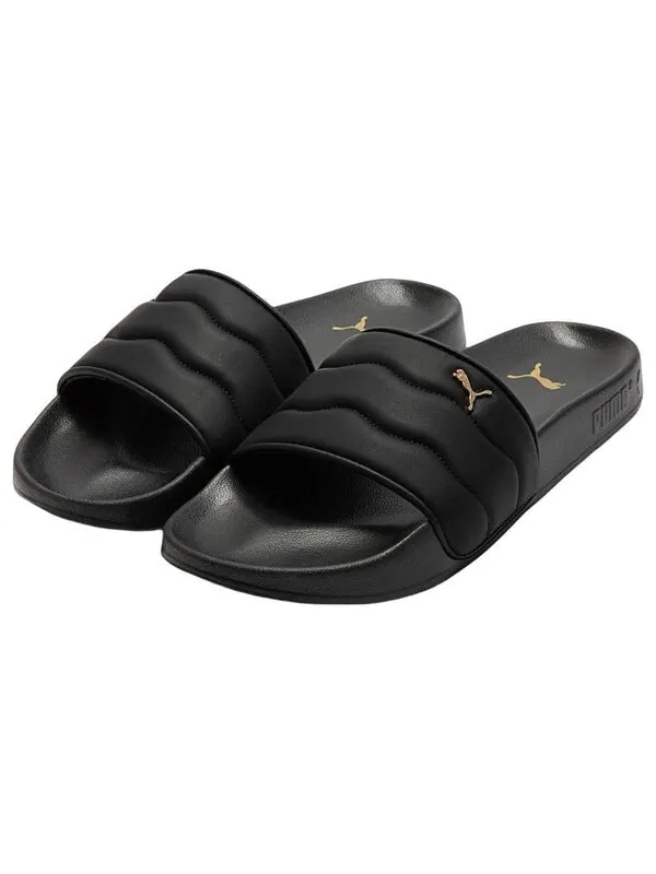Тапочки lead cat 2.0 puffy 'black metallic gold' Puma — изображение 4 из 4, черный
