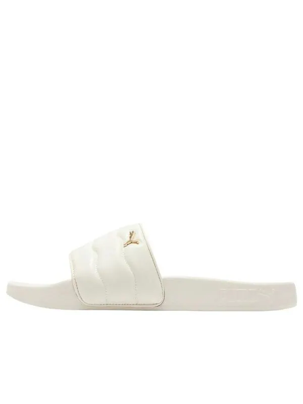 Тапочки lead cat 2.0 puffy 'pristine ivory gold' Puma — изображение 1 из 4, белый