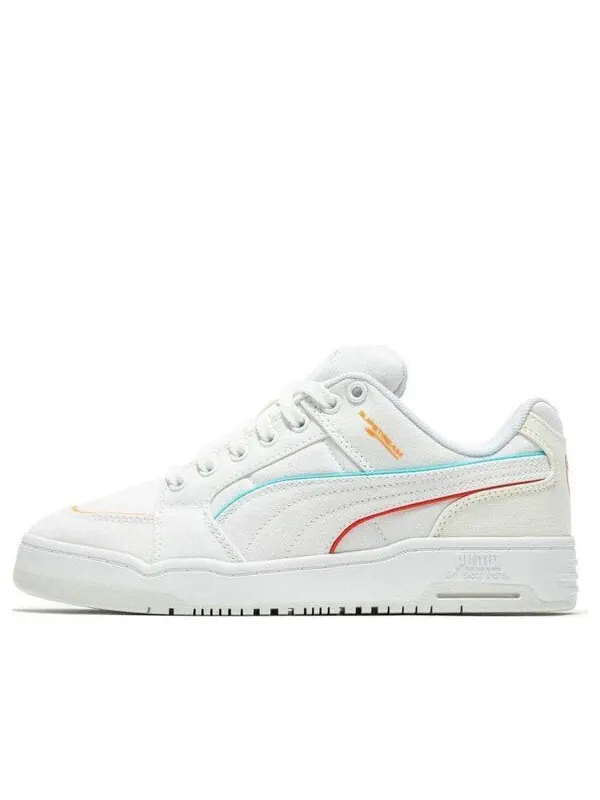 Кроссовки slipstream lo canvas 'warm white' Puma — изображение 1 из 4, белый-белый-синий