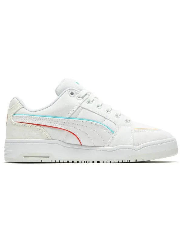 Кроссовки slipstream lo canvas 'warm white' Puma — изображение 2 из 4, белый-белый-синий