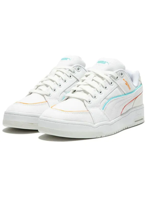 Кроссовки slipstream lo canvas 'warm white' Puma — изображение 3 из 4, белый-белый-синий