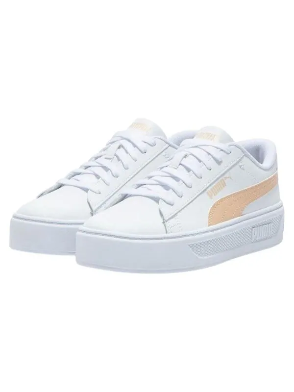 Кроссовки smash platform v3 'white/beige' Puma — изображение 3 из 4, белый/оранжевый