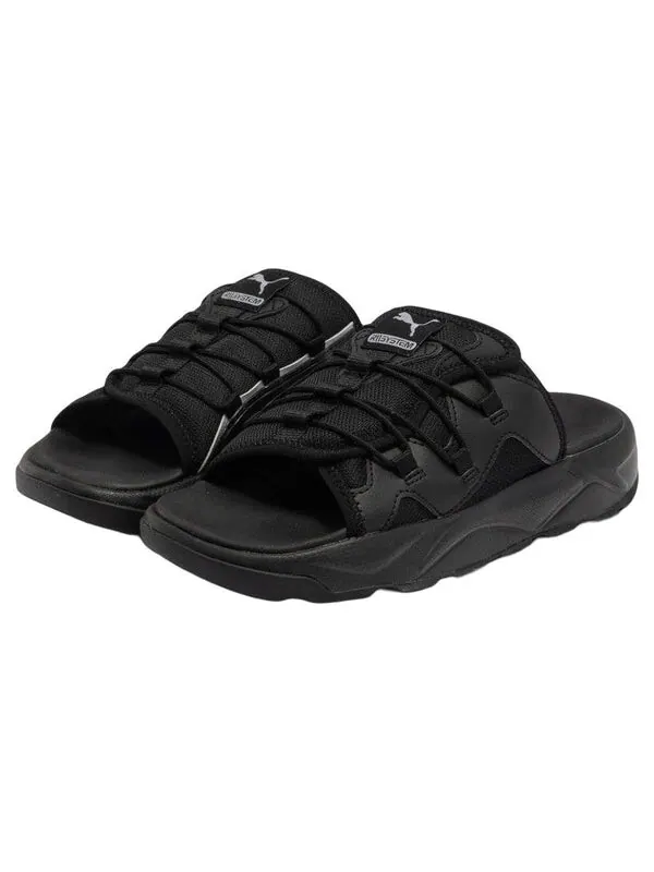 Тапочки rs slides 2 'black silver' Puma — изображение 3 из 4, черный/серебристый